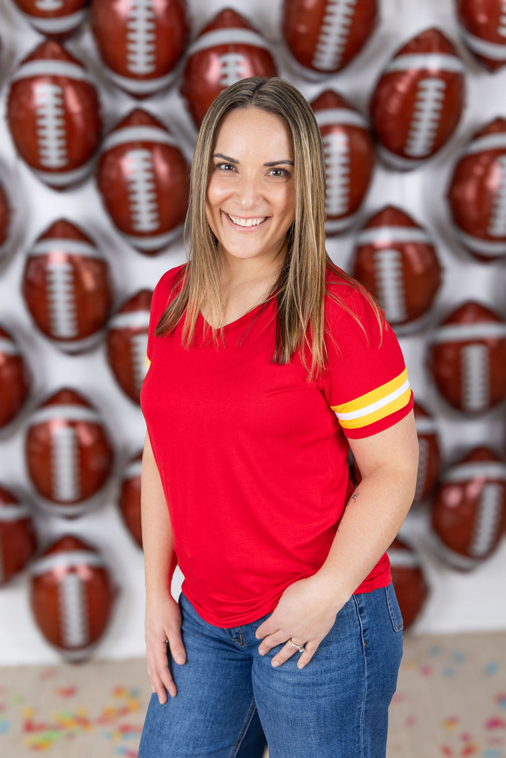 IN STOCK GameDay Tessa Short Sleeve Top - Kansas City
