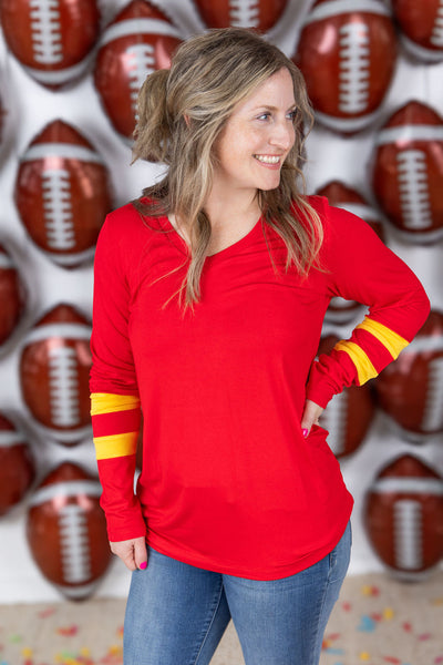 IN STOCK GameDay Larissa Long Sleeve Top - Kansas City