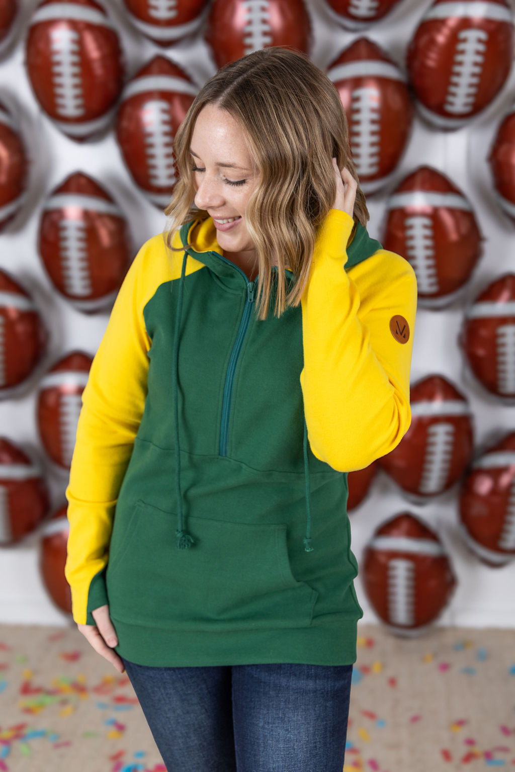 IN STOCK GameDay Halfzip Hoodie - Green Bay