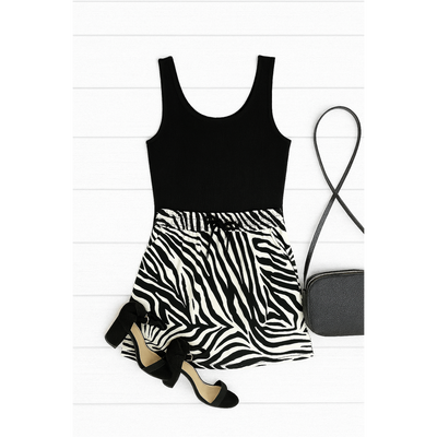 Ready to Ship | The Zoe - Zebra Print Jogger Skirt