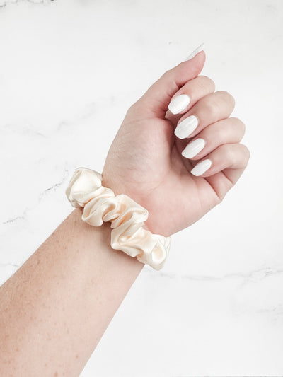 IN STOCK Satin Neutral Trio Scrunchies FINAL SALE