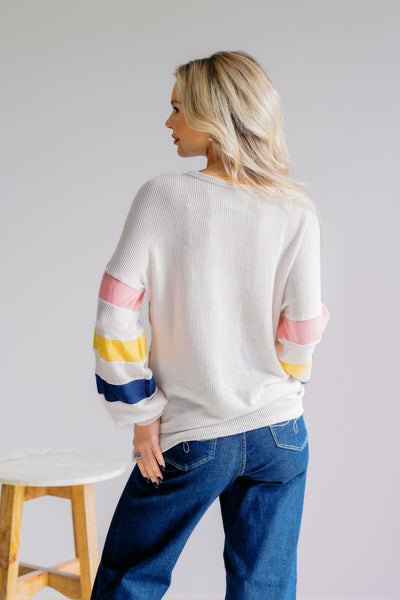 Radiant Skies Striped Pullover