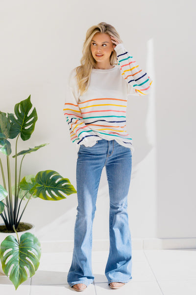 Rose Mist Stripe Sweater