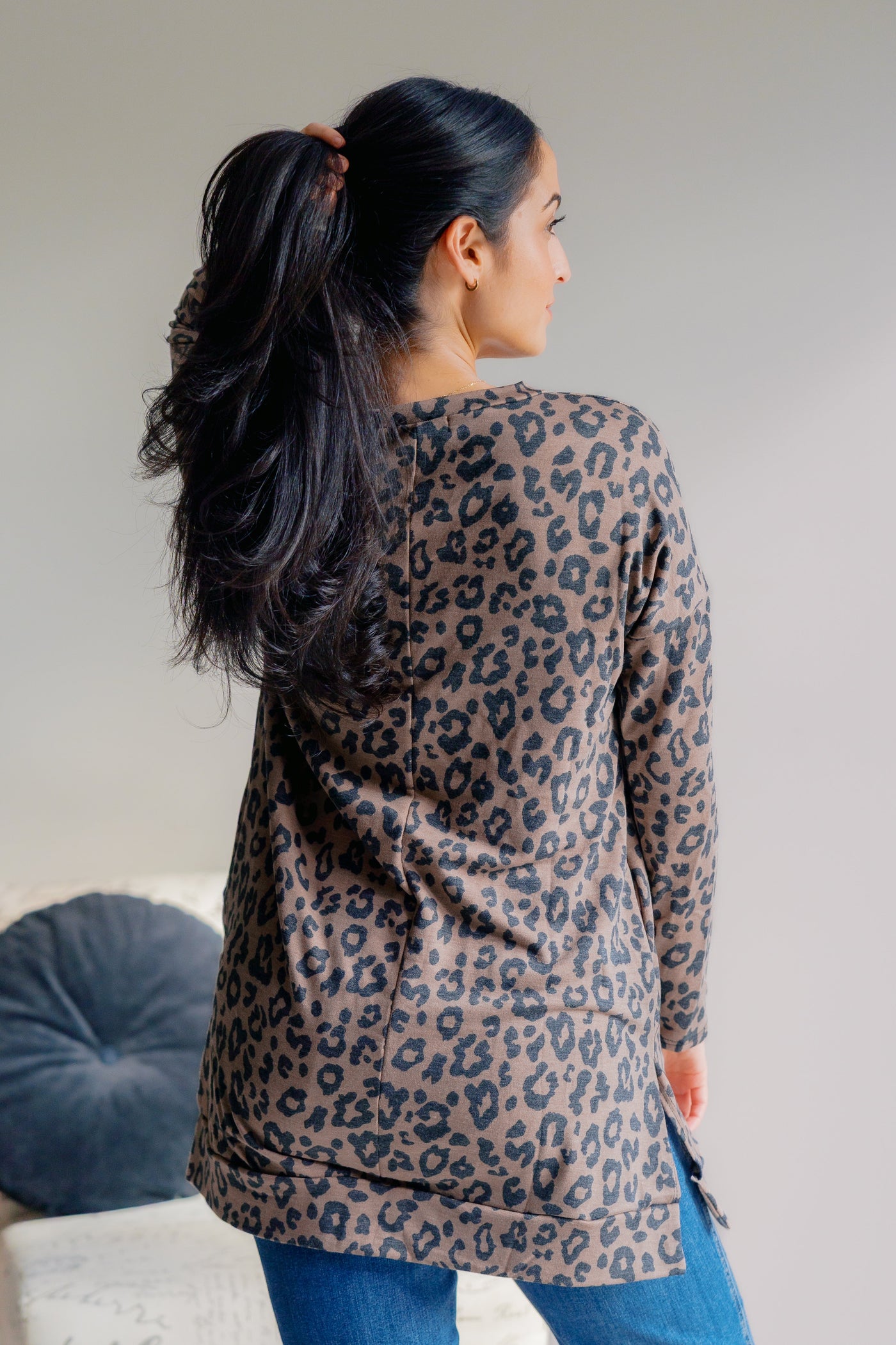 Leopard Lure V-Neck Tunic
