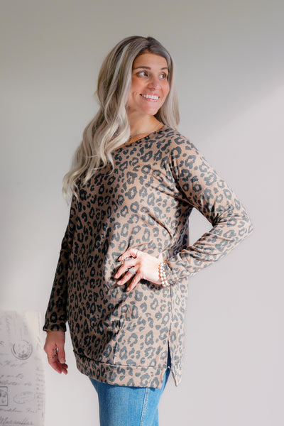 Leopard Lure V-Neck Tunic