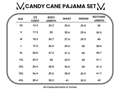 IN STOCK Candy Cane Pajama Set