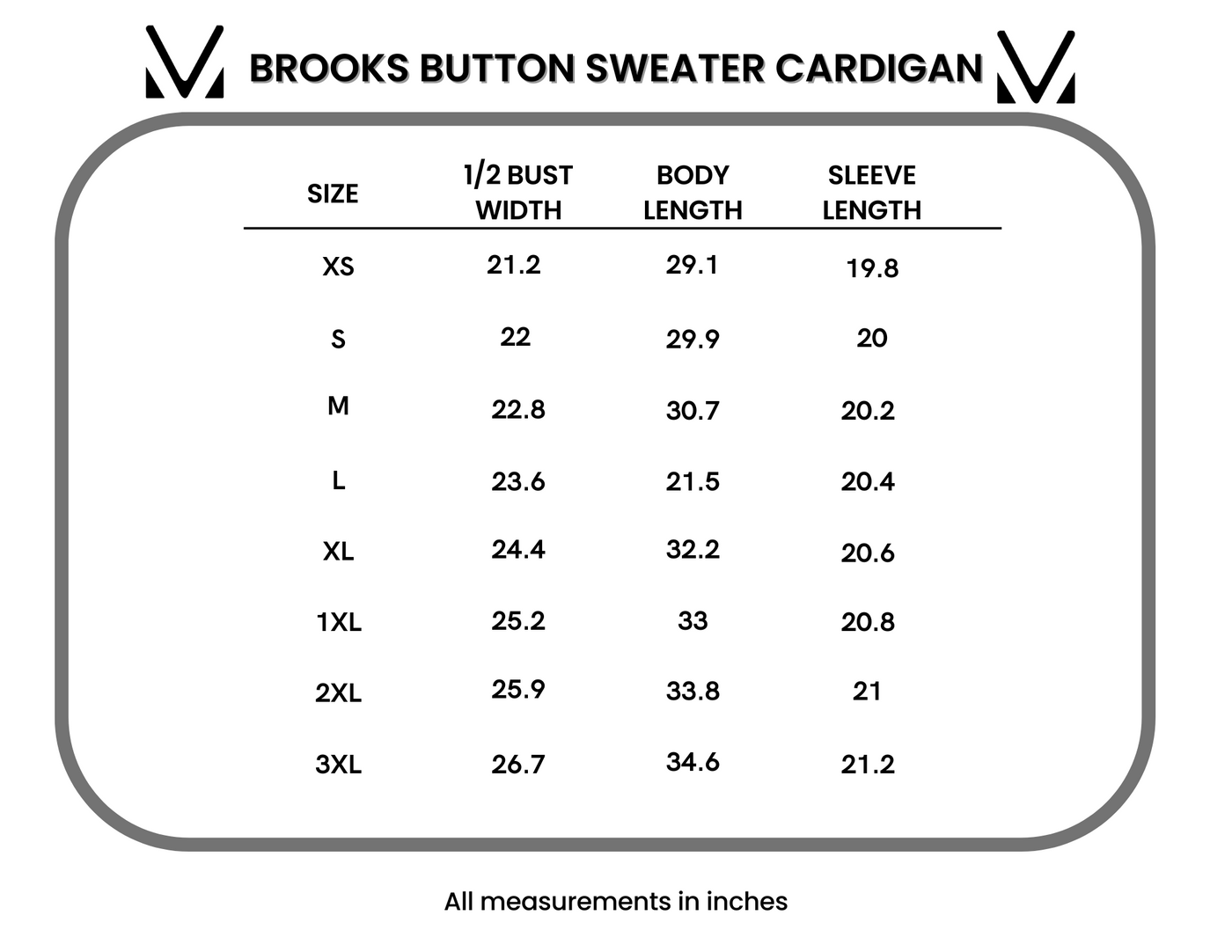 IN STOCK Brooks Button Sweater Cardigan - Grey