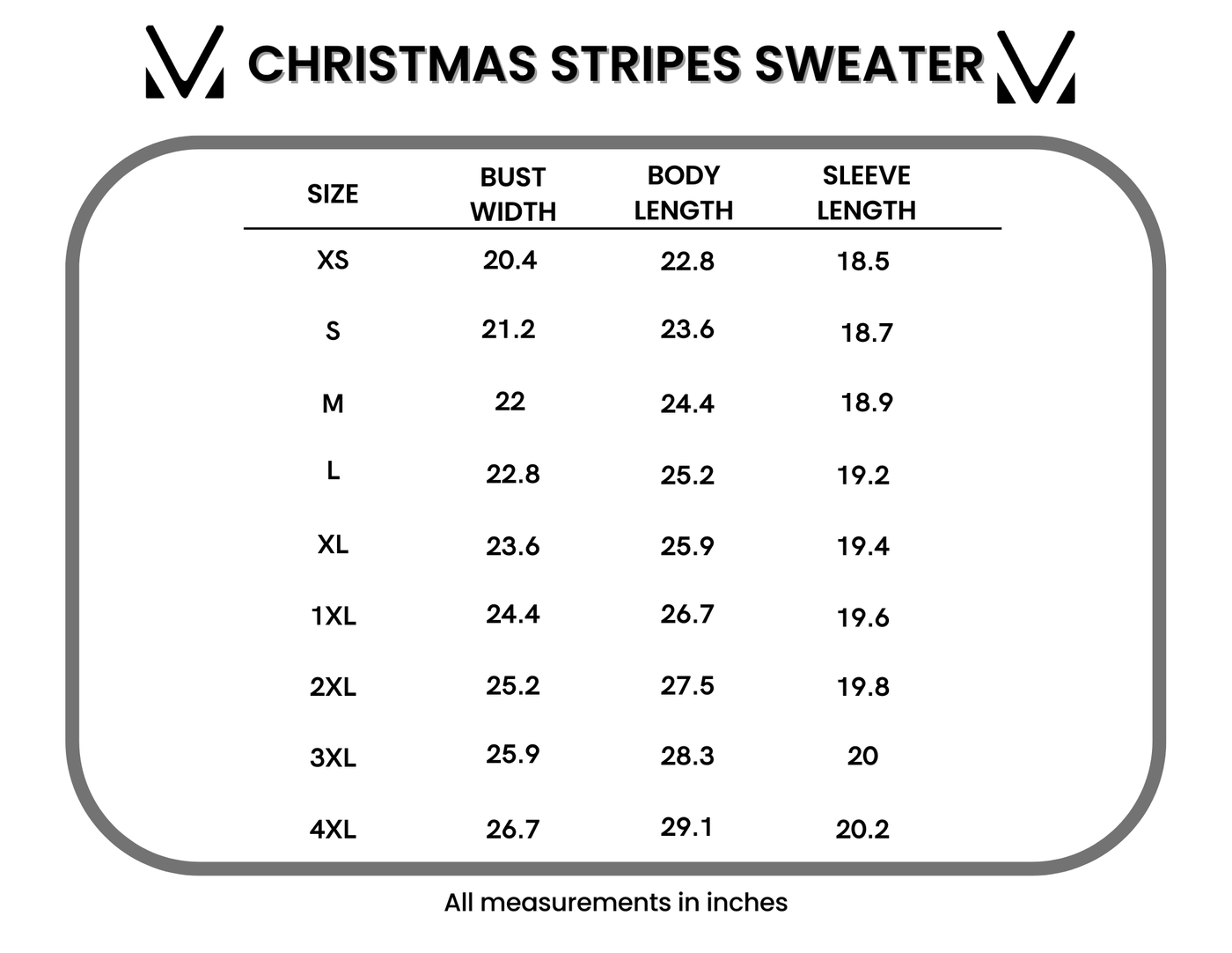 IN STOCK Christmas Stripes Sweater