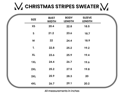 IN STOCK Christmas Stripes Sweater