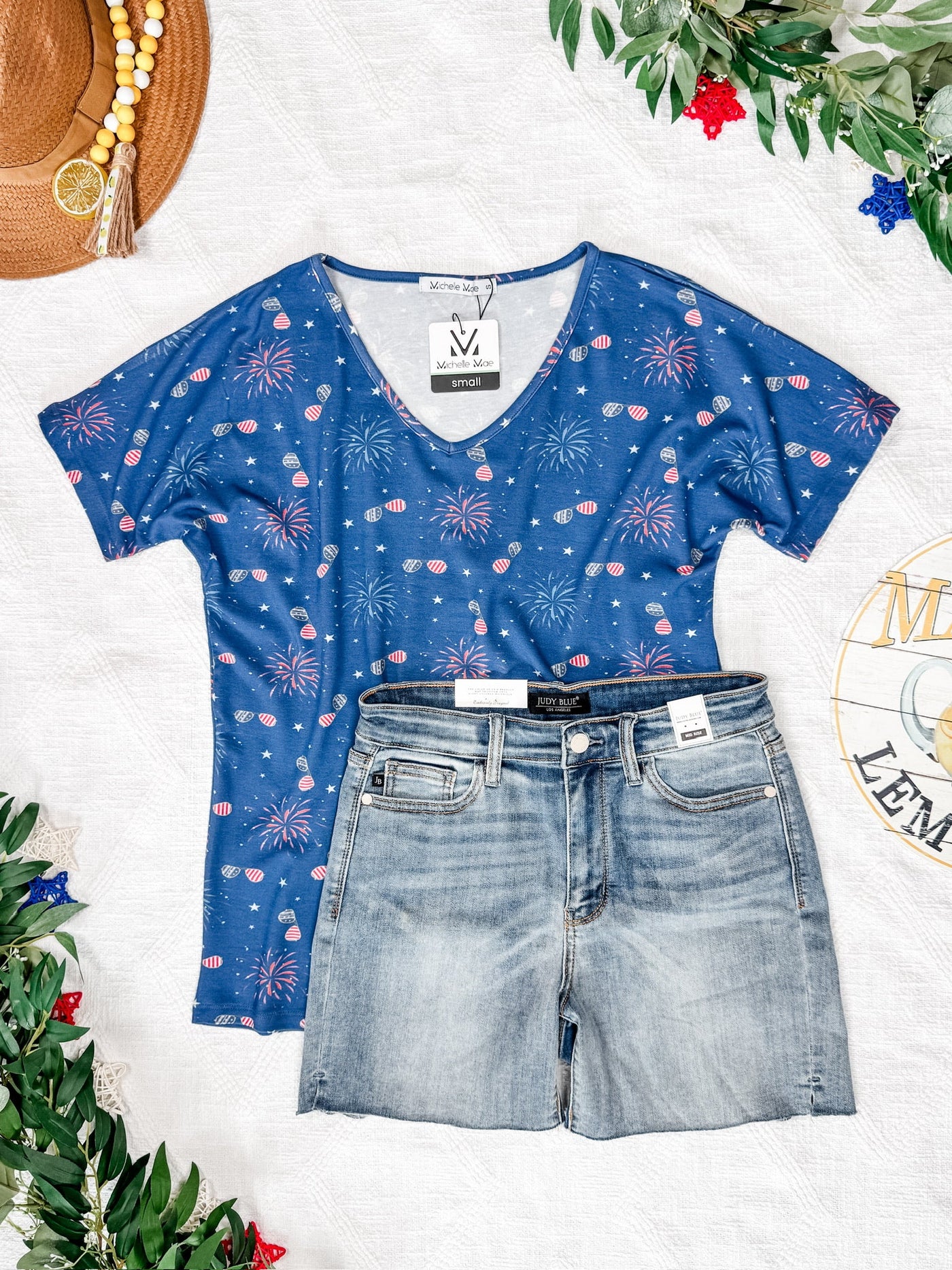 IN STOCK Chloe Cozy Tee - Aviators and Fireworks