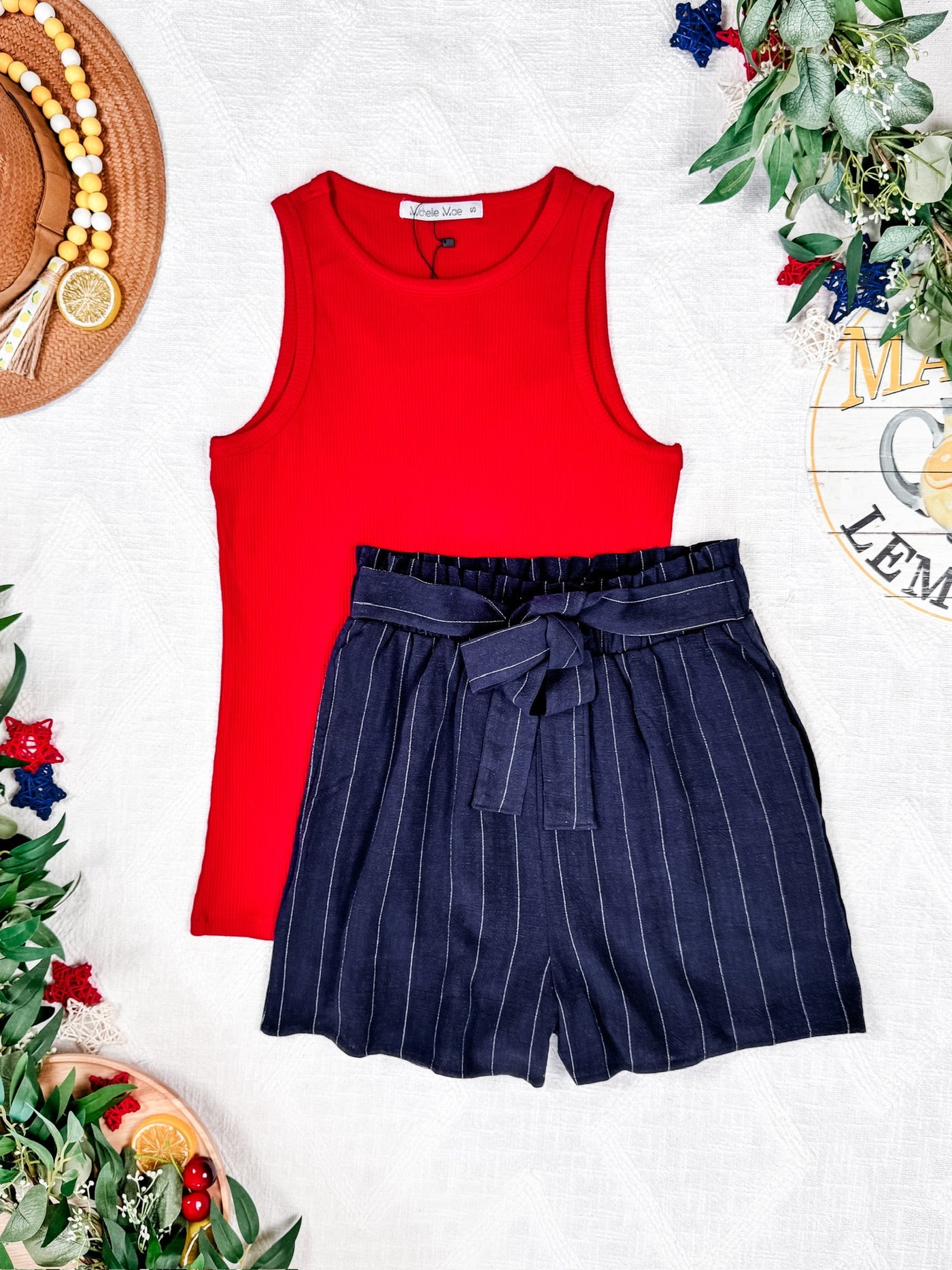 IN STOCK Libby Linen Shorts - Navy