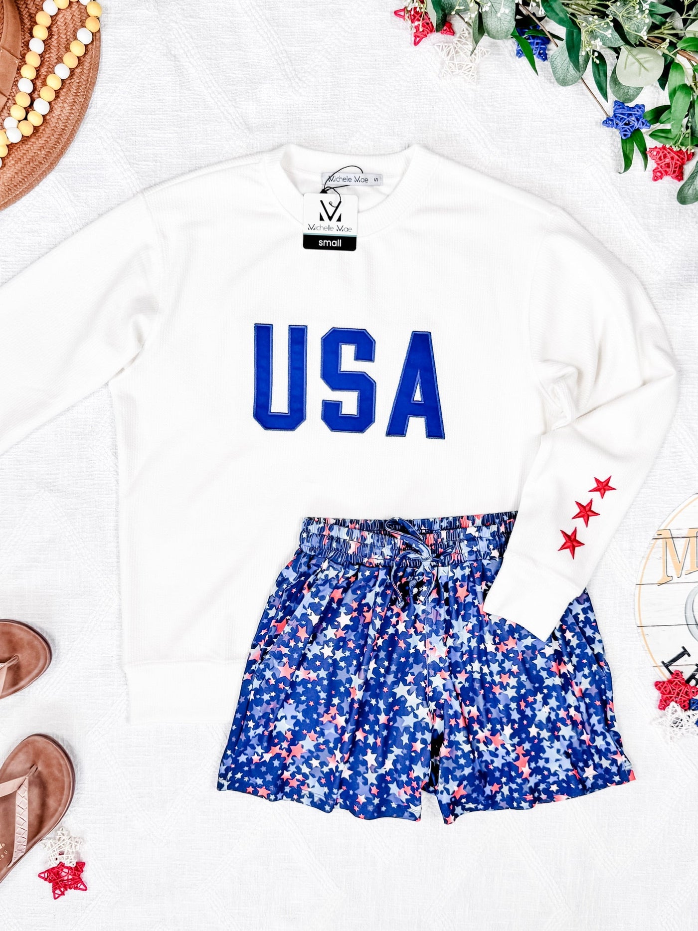 IN STOCK USA Pullover - White