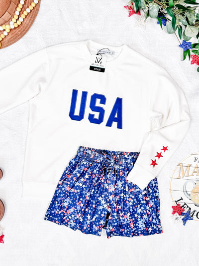 IN STOCK USA Pullover - White