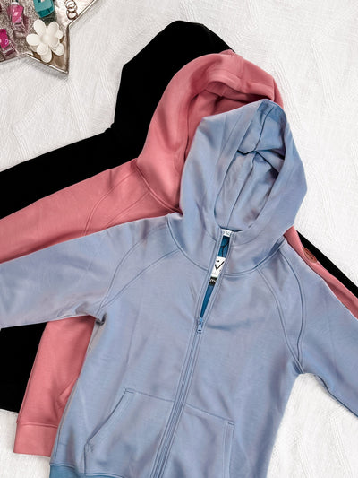 IN STOCK Scuba FullZip Hoodie - Rose
