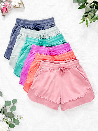 IN STOCK French Terry Stevie Shorts - Seabreeze FINAL SALE