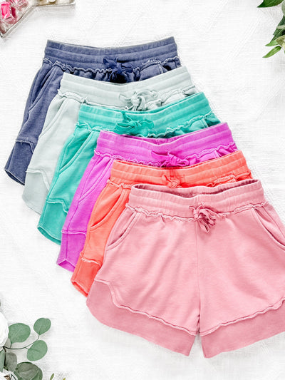 IN STOCK French Terry Stevie Shorts - Seabreeze FINAL SALE