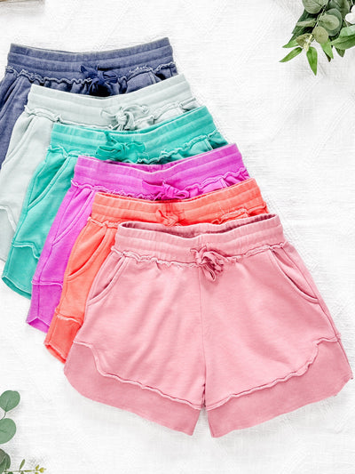 IN STOCK French Terry Stevie Shorts - Seabreeze FINAL SALE