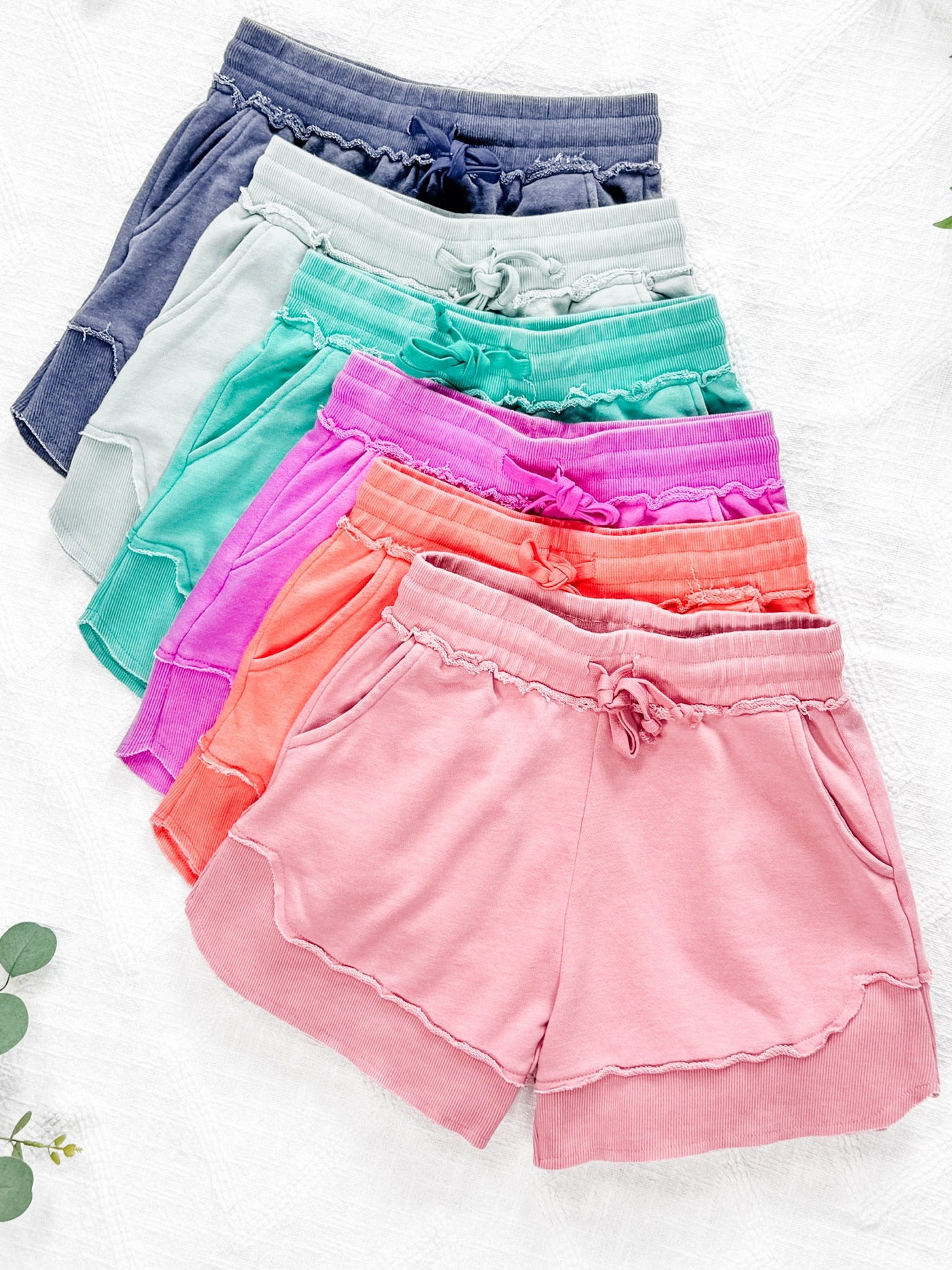 IN STOCK French Terry Stevie Shorts - Seabreeze FINAL SALE