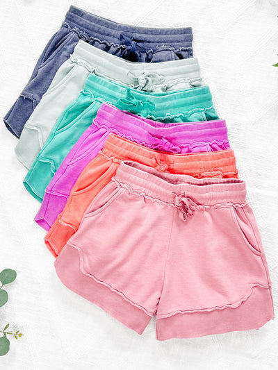 IN STOCK French Terry Stevie Shorts - Seabreeze FINAL SALE