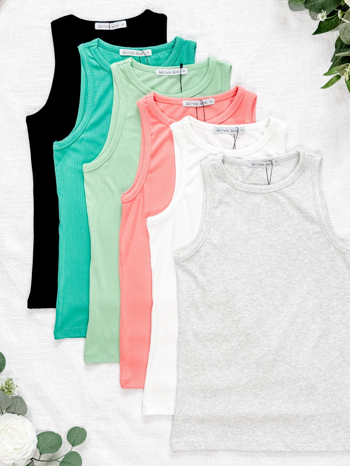 IN STOCK Tara Ribbed Tank - Lime