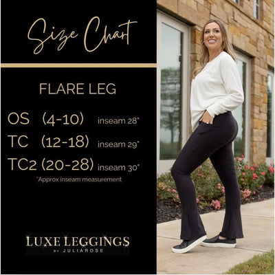 Ready to Ship | The Fiona - Black Flare Leggings WITH POCKETS