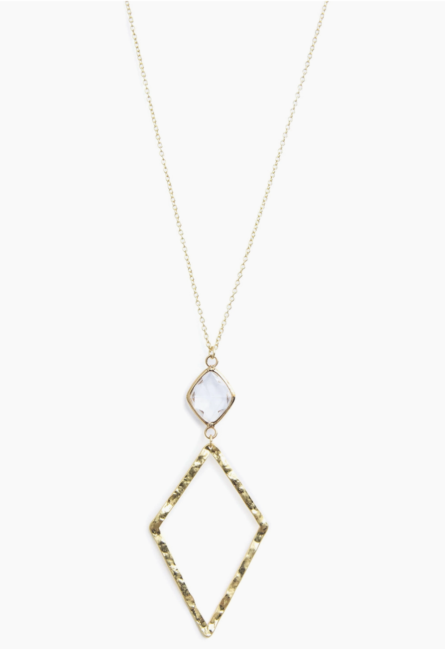 Crystal Accented Long Necklace